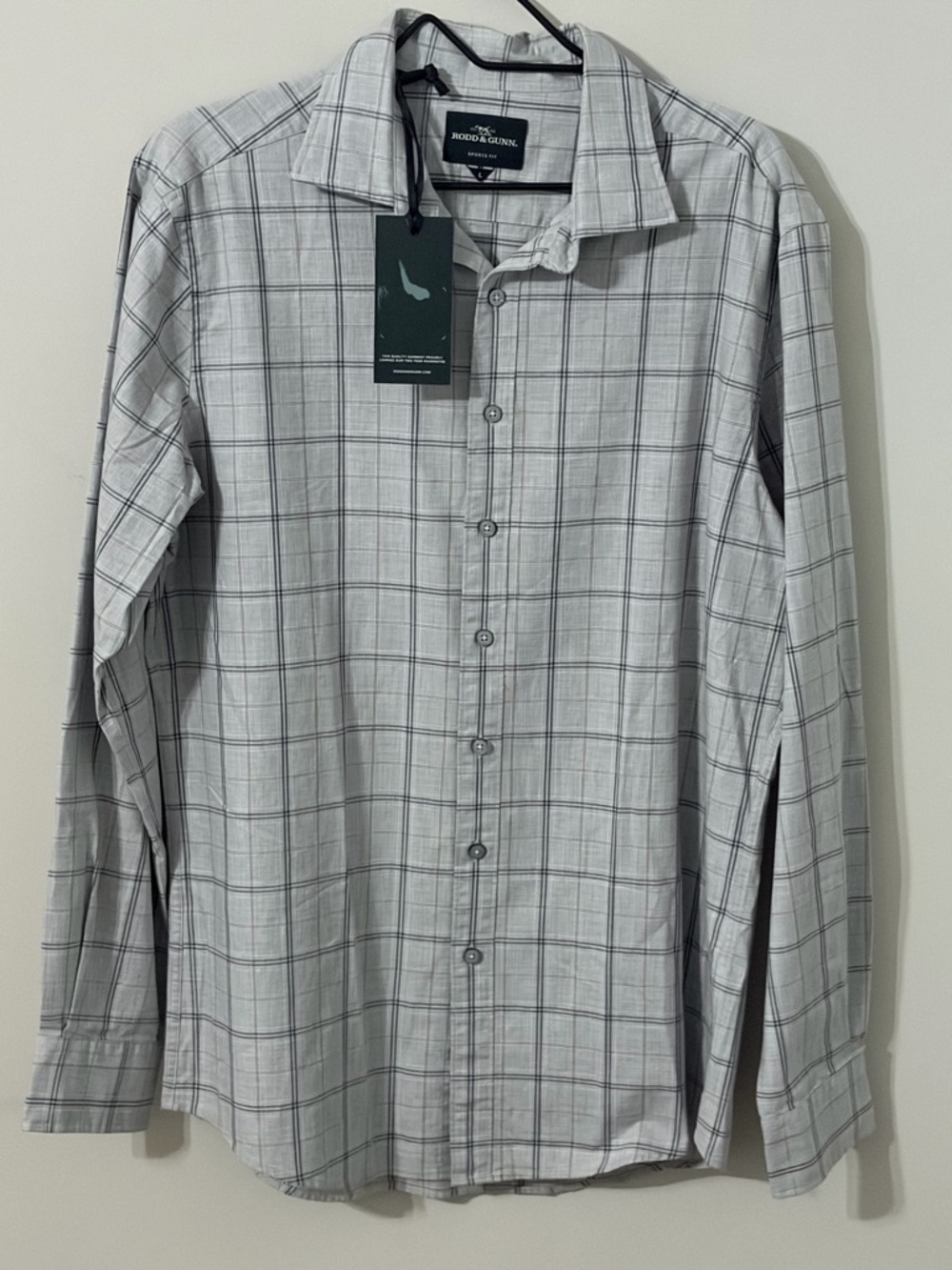 Rodd & Gunn Windowpane Check Button Down Shirt‎ Mens Large NWT